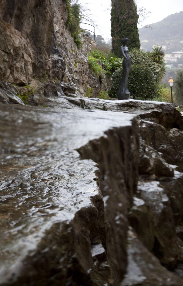 Eze Lady Statue Rain
