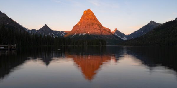 Two Medicine Lake Reflection at Sunrise 2.0