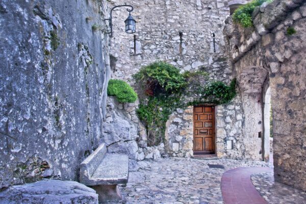 Eze Door and Stone Bench